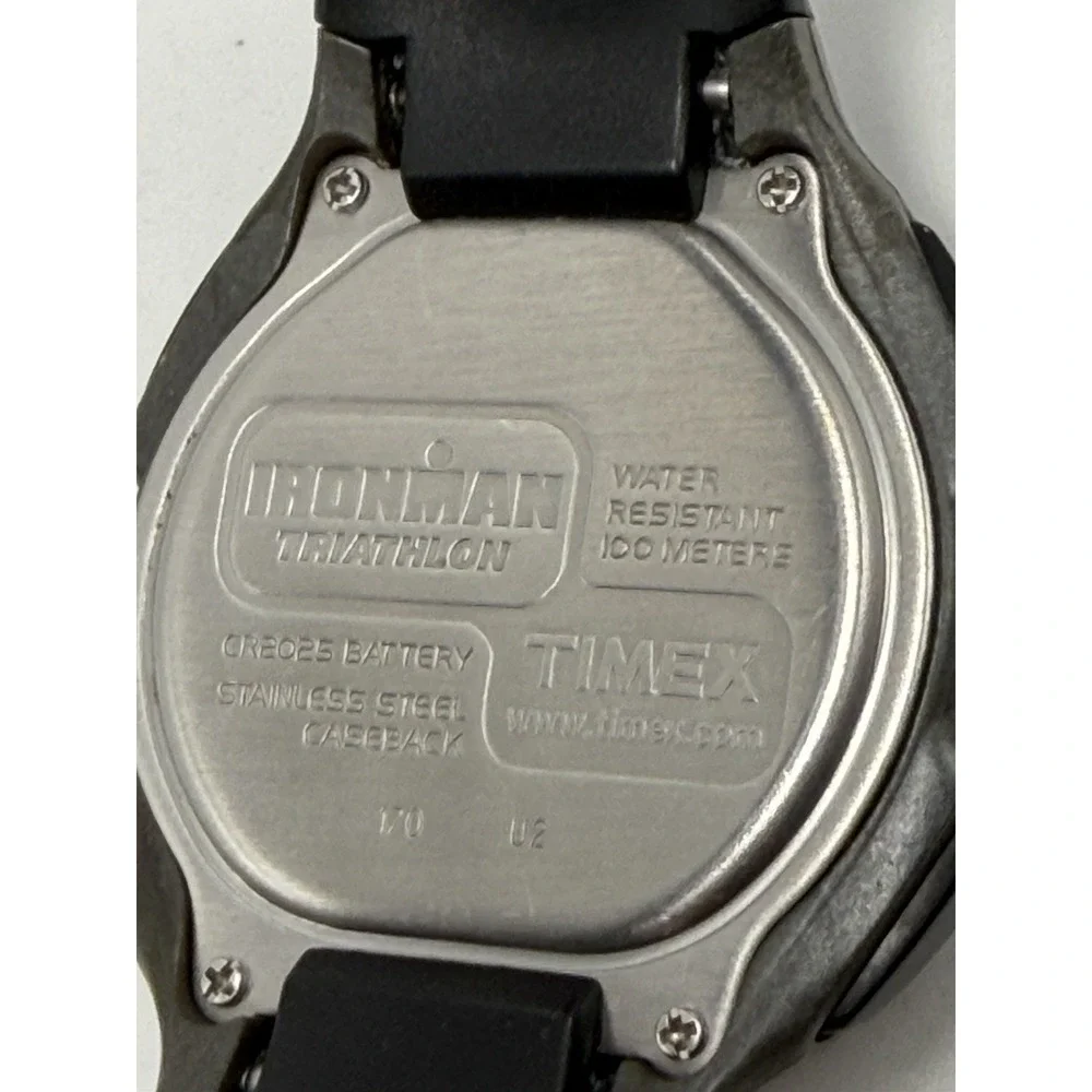Timex 170 Mens Watch New Battery Black 2010 38MM 8.5